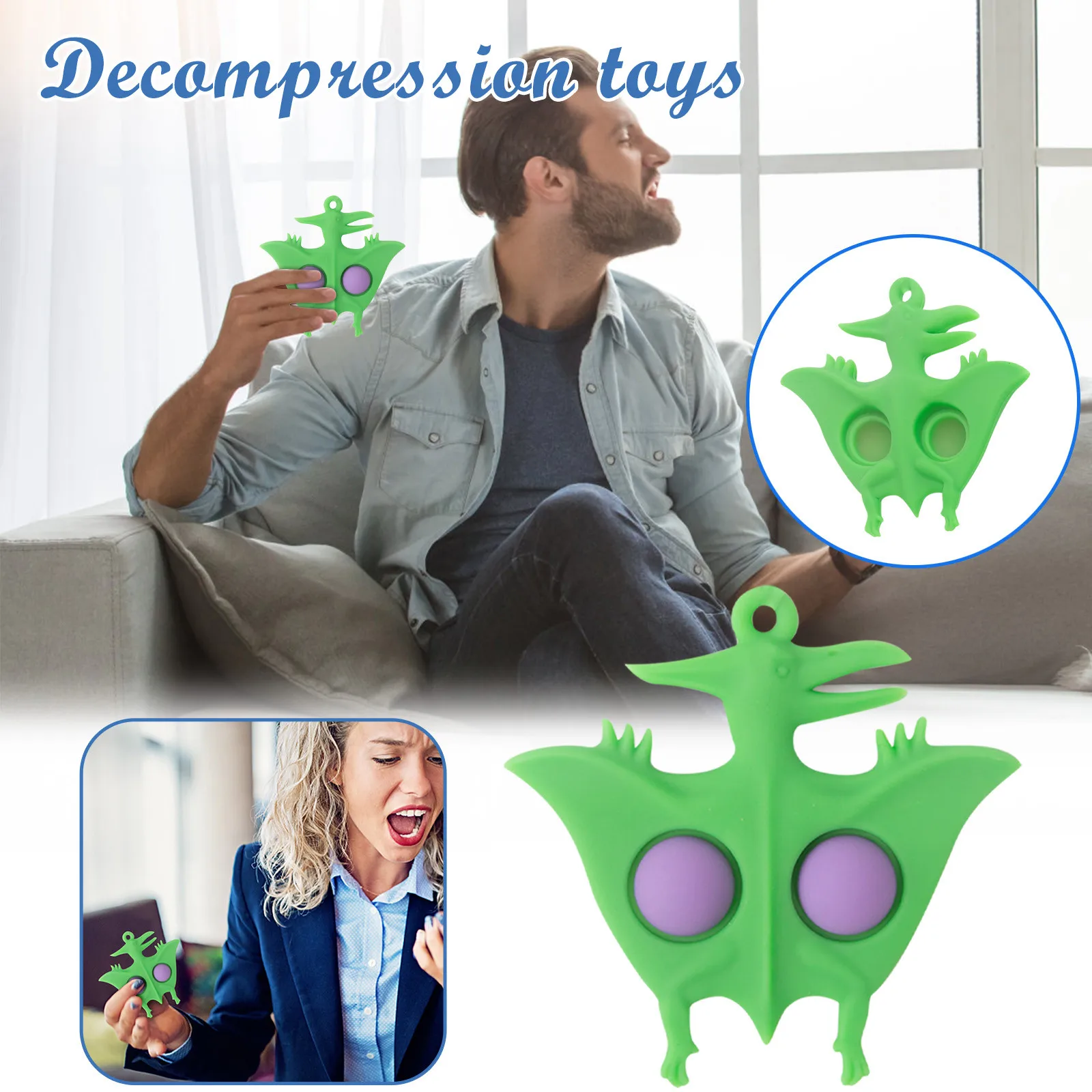 

Dinosaur Simple Dimple Fidget Sensory Toy Set Stress Relief Toy Autism Anxiety Relief Stress Fidget Sensory Toy For Kids Adult