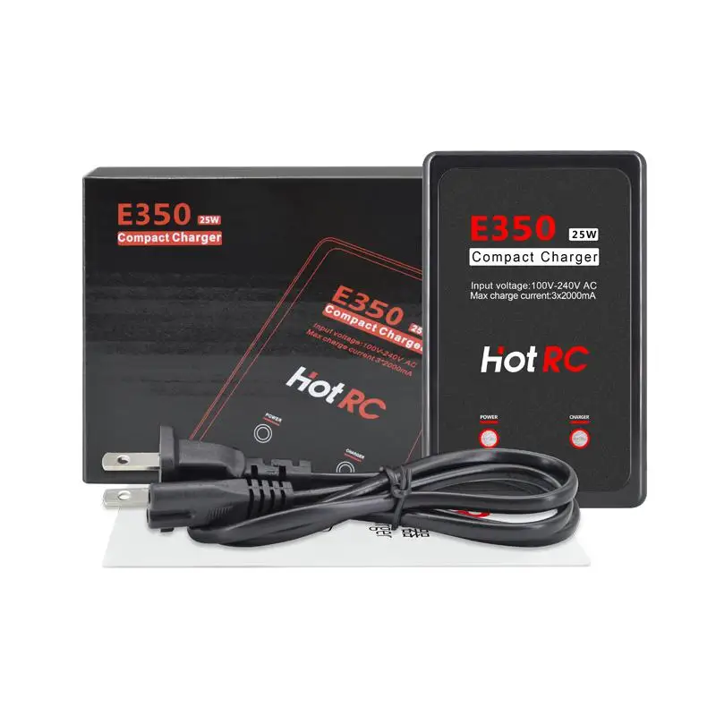 Зарядное устройство HotRC E350 Pro 1 шт. 7 4 В/11 В 2s 3s 25 Вт 2000 мА для батарей RC Lipo AEG