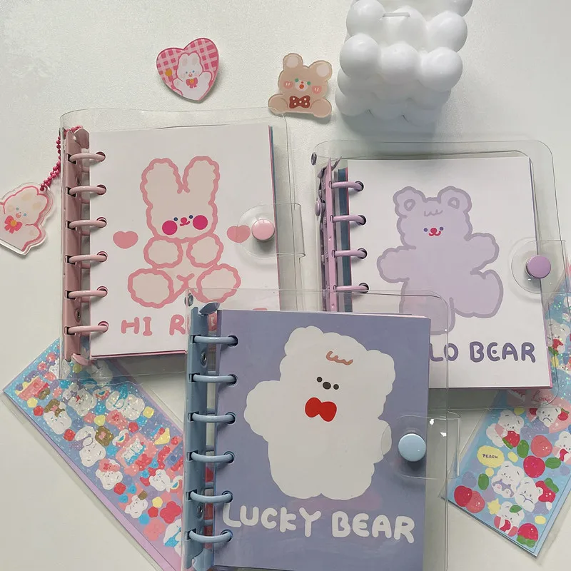 

Kawaii Медведь блеск блокнот мультфильм кролик квадратный Справочник звезда облако Туманность шаблон Заполняемая бумага Школа Канцтовары