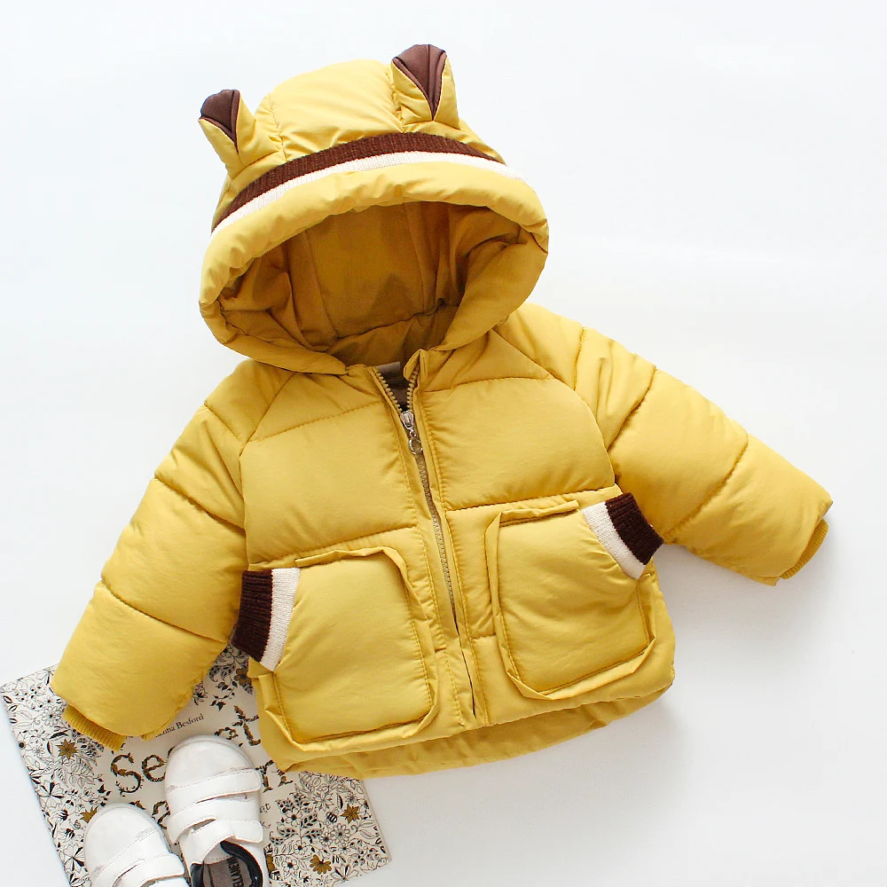 Плотное теплое детское зимнее пальто Верхняя одежда с хлопковой подкладкой для