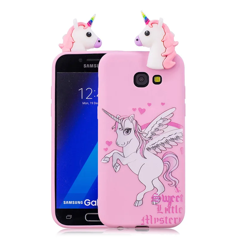 Мягкий Силиконовый ТПУ чехол 3D Etui для Samsung Galaxy J3 J5 J7 2016 A3 A5 A7 2017 милый телефона с
