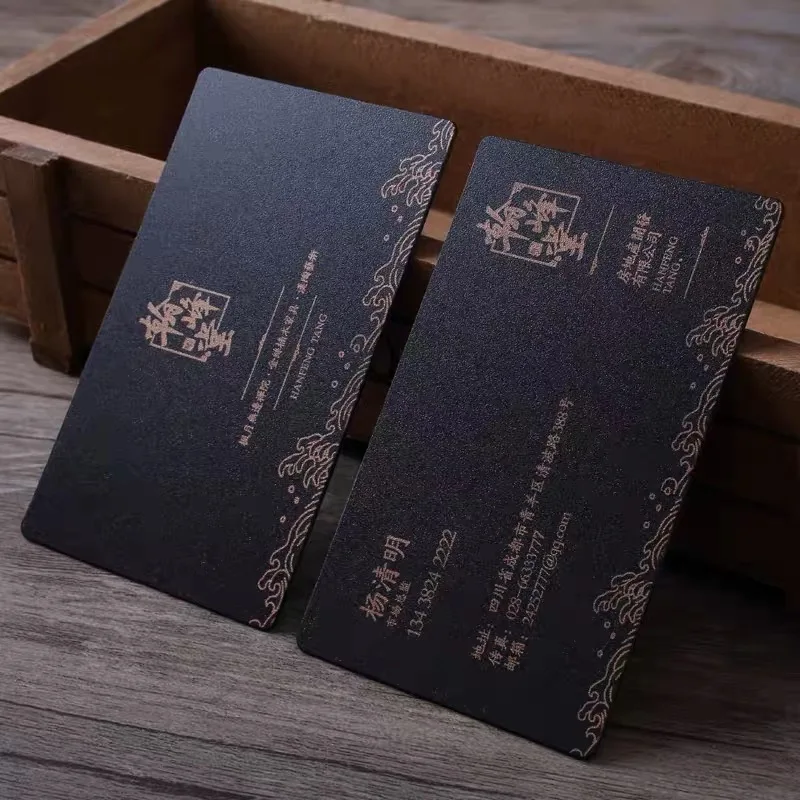 ПВХ черная индивидуальная визитная карточка на заказ красная синяя Золотая