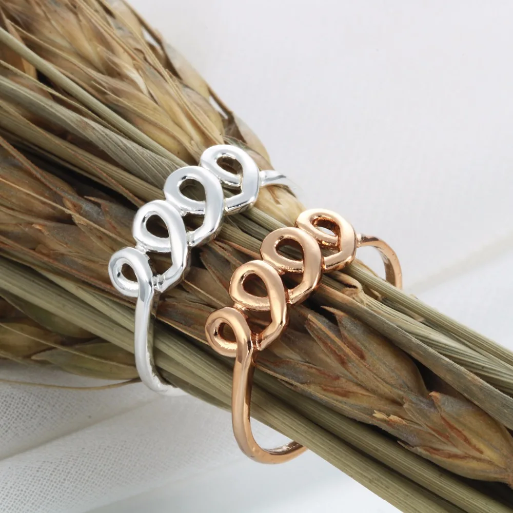 Женское кольцо для свадьбы QIMING Золотое модное друга минимальное ювелирное