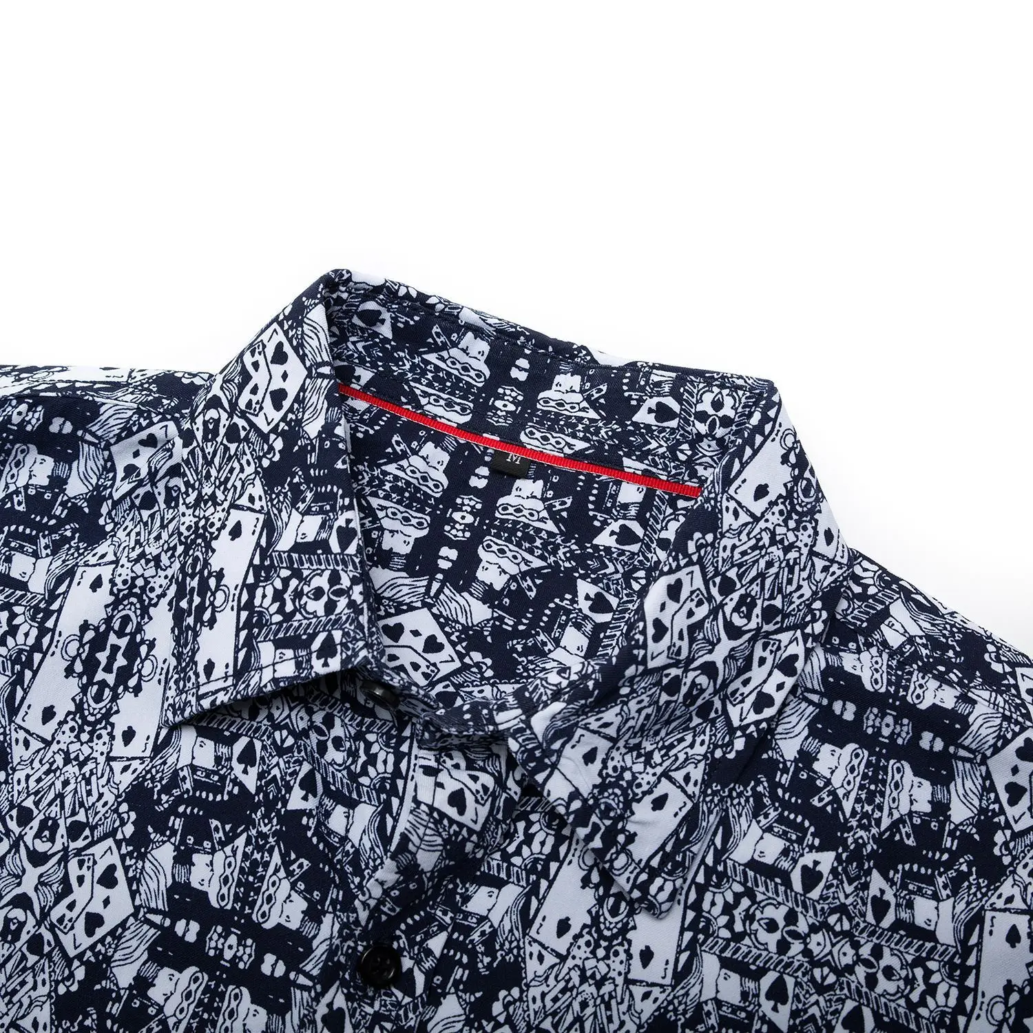 Рубашка из чистого хлопка с принтом Король покера 184|Классические| |