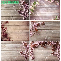 vinyl custom photography backdrops flower and wood planks theme photography background dst 51