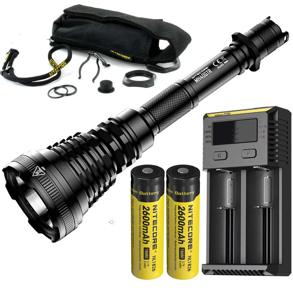 MH40GTR NL1826 I2 NITECORE MH40GTR охотничий фонарь CREE XP-L HI V3, светодиодный, макс. 1200 люмен, длинный фонарь, 1004 м, зарядка постоянного тока, тактический перезаряжаемый фонарь - Испускаемый цвет: MH40GTR NL1826 I2