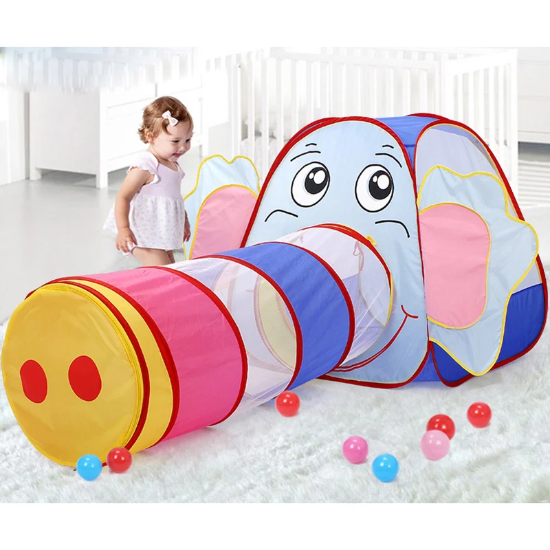 Детский игровой домик Солнечный Туннель игрушки для детей складной мультяшный