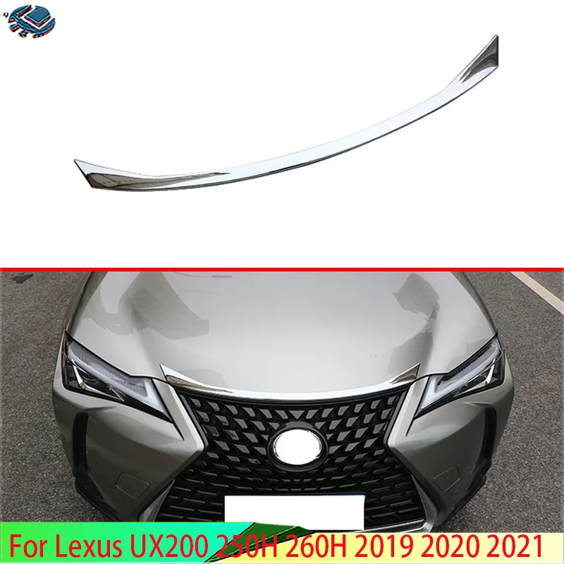 Для Lexus UX200 250H 260H 2019-2021ABS Хромированная передняя капота решетка гриля бампер губа сетка отделка крышка молдинг автостайлинг