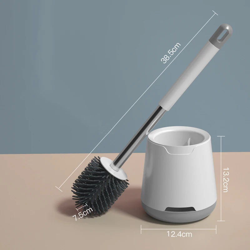 

Toilet Brush Rubber Head Holder Cleaning Brush for Toilet Wall Hanging Household Floor Cleaning Bathroom Accessories