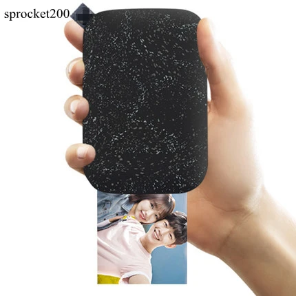 Карманный фотопринтер мобильный телефон bluetooth портативный принтер мини sprocket200 sprocket100 для hp ZINK фотобумага без чернил - Цвет: black sprocket200
