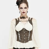 spring autumn new high quality sleeveless tops steampunk vest waistcoat solid women motorcycle vest