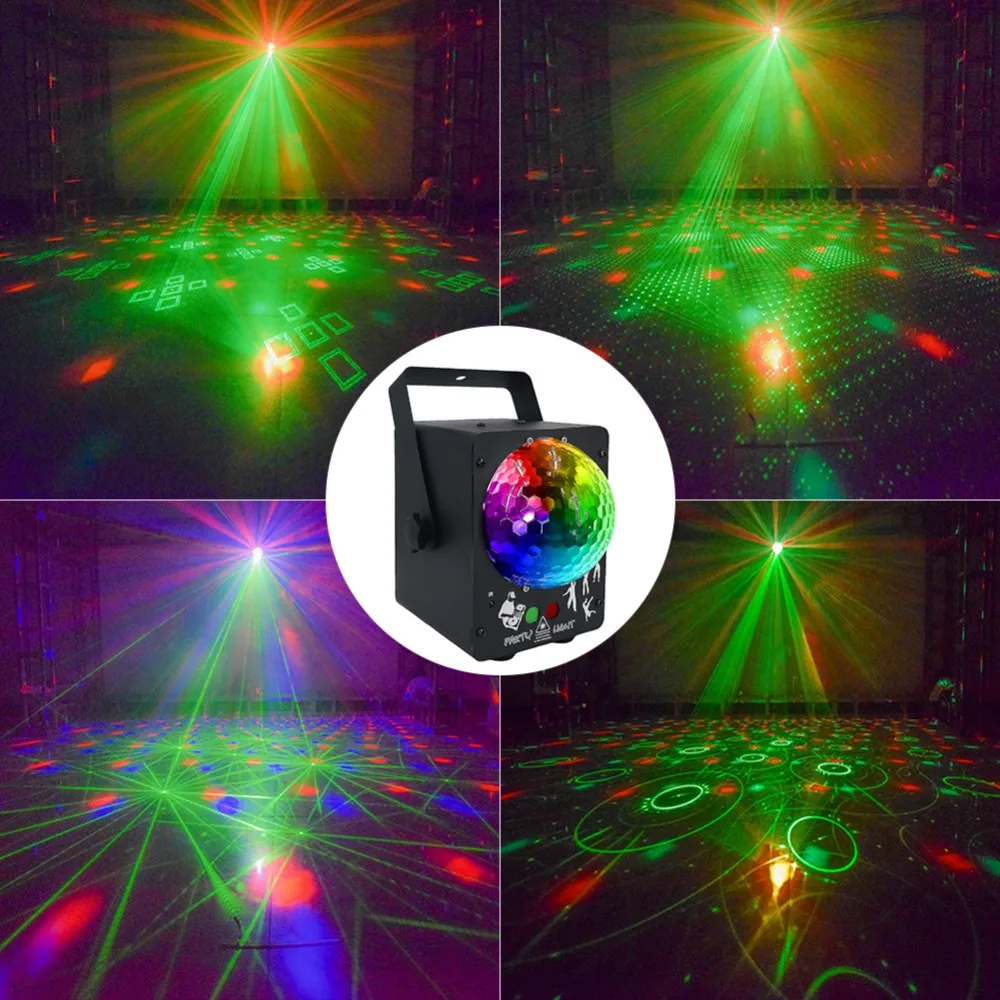 Звуковое диско лазерное освещение rgb проектор Вечерние огни DJ освещение эффект для продажи светодиодный для дома Свадебные украшения Великобритания/США/ЕС/AU Plug