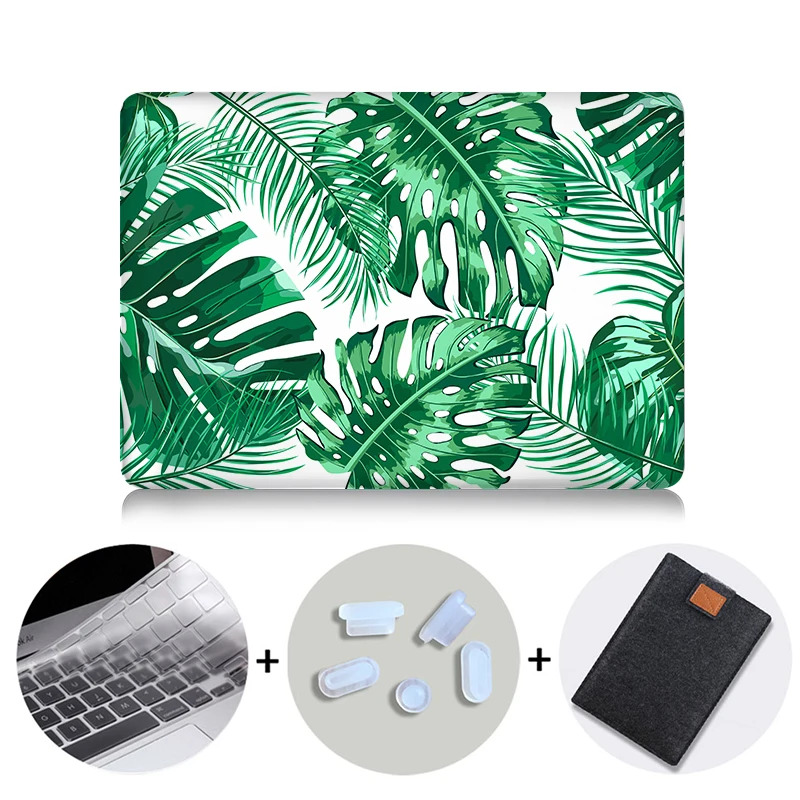 Чехол MTT с принтом тропических растений для Macbook Air Pro retina 11 12 13,3 15,4 дюймов, чехол с сенсорной панелью для mac book Pro 13 15, сумка для ноутбука - Цвет: M008