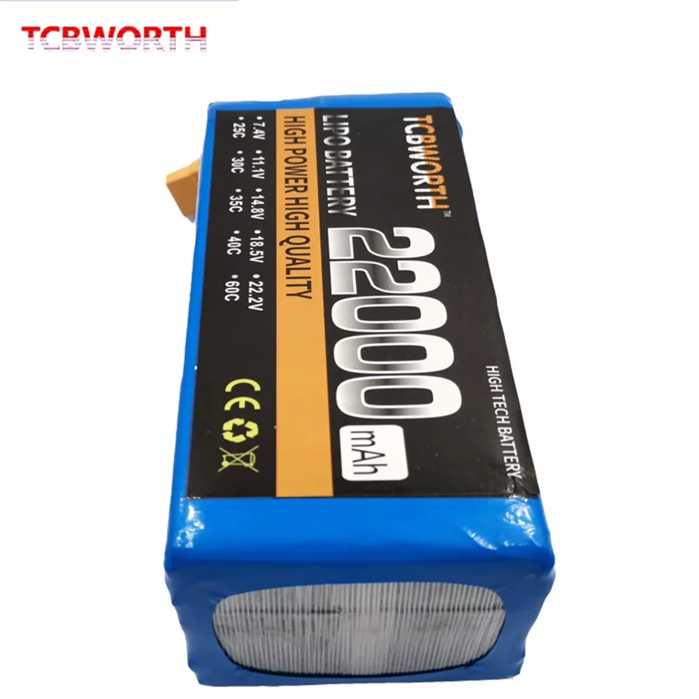 RC LiPo батарея 4S 14,8 V 22000mAh 25C для радиоуправляемый самолет, Квадрокоптер Вертолет Автомобильный Дрон лодка батареи LiPo 22Ah AKKU