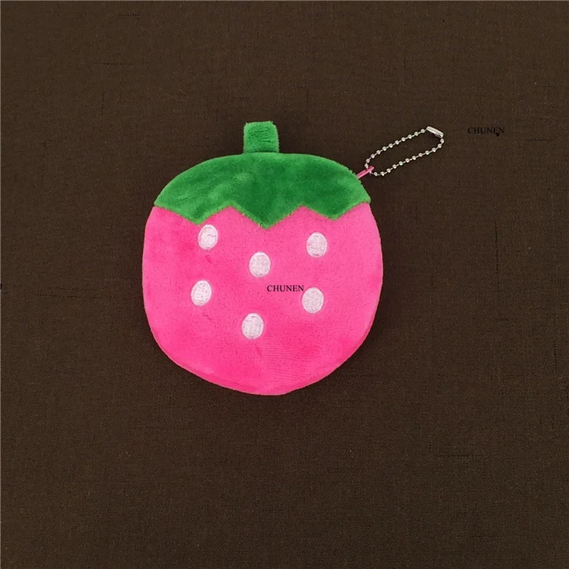 Прекрасный фруктовый клубничный плюшевый Кошелек размер 8-20 см брелок подарок
