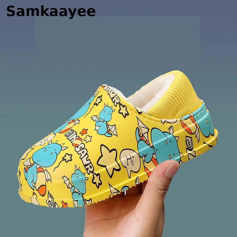 Детская обувь детские тапочки зимняя для девочек и мальчиков плюшевые хлопковые