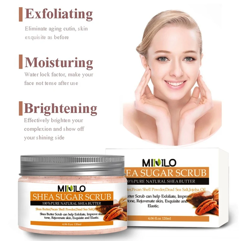 Shea Butter Body Scrub Moisturizing Exfoliating Remove Dead Skin Softens Exfoliator Crea : | Красота и здоровье