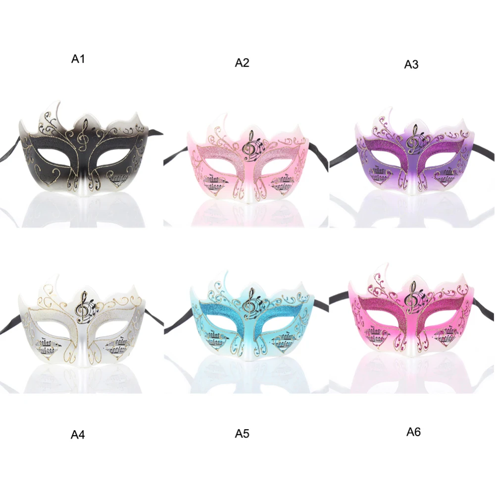 Полулицевая Маска для карнавала Хэллоуина музыкальные Вечерние Маски