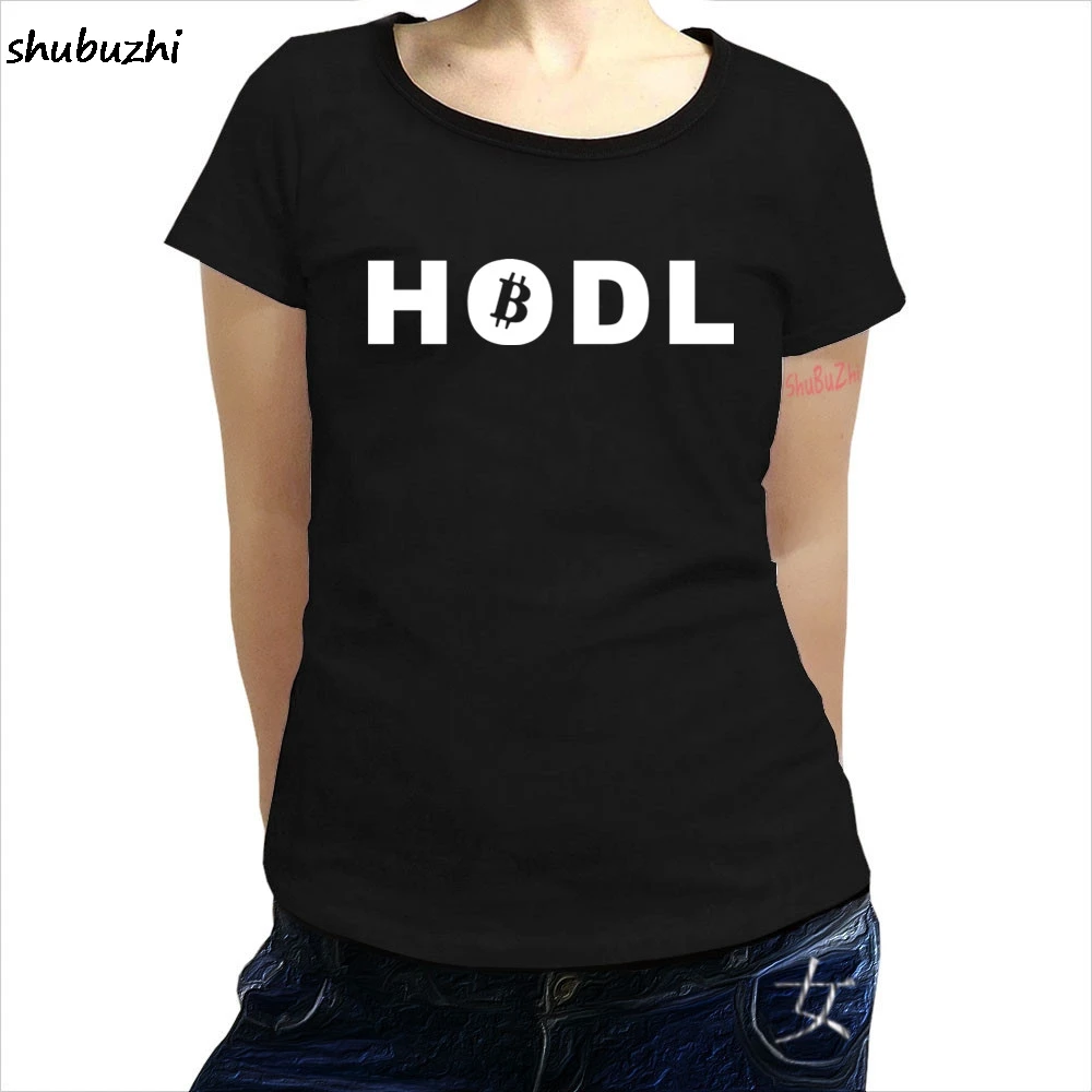 Женская футболка Биткоин HODL-Crypto Currency Satoshi Trading Lambo Moon - FREE POSTAGE брендовые футболки