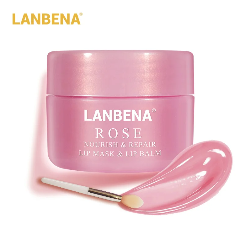 LANBENA Lip Scrub Mask Sleeping Balm Lips Plumper Exfoliator Moisturizing Nourish lip Oil Care Repair Fine Lines | Красота и здоровье