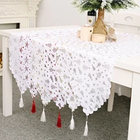 table runner christmas home decoration 2021 tree stars white bronzing tablecloth for table new years tablecloth 35180cm 1pc