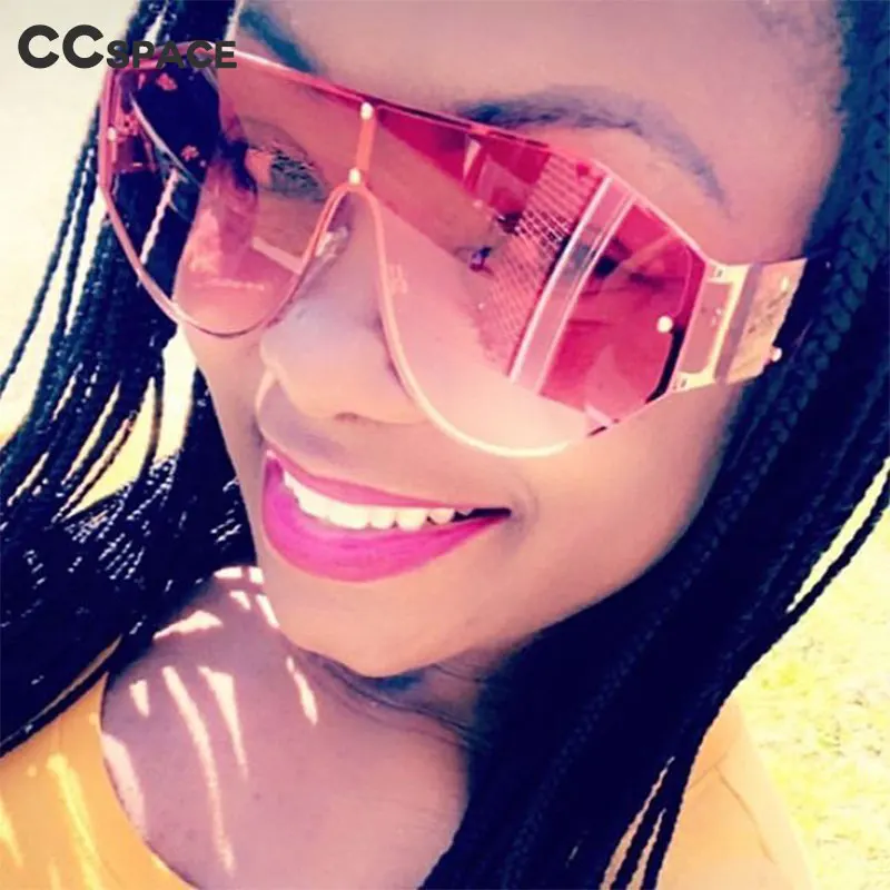 46277 один объектив с заклепками большие роскошные солнцезащитные очки для мужчин