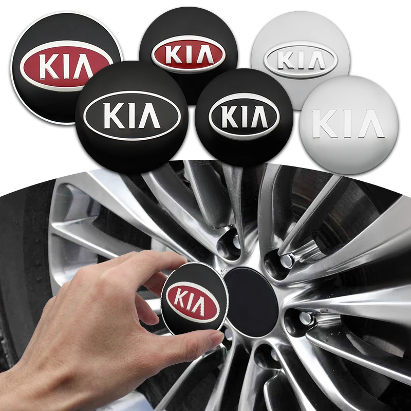 

56mm Car Styling Wheel Center Cover Sticker Hub Cap For KIA Cerato Sportage R K2 K3 K5 RIO 3 4 Sorento Auto Exterior Accessories