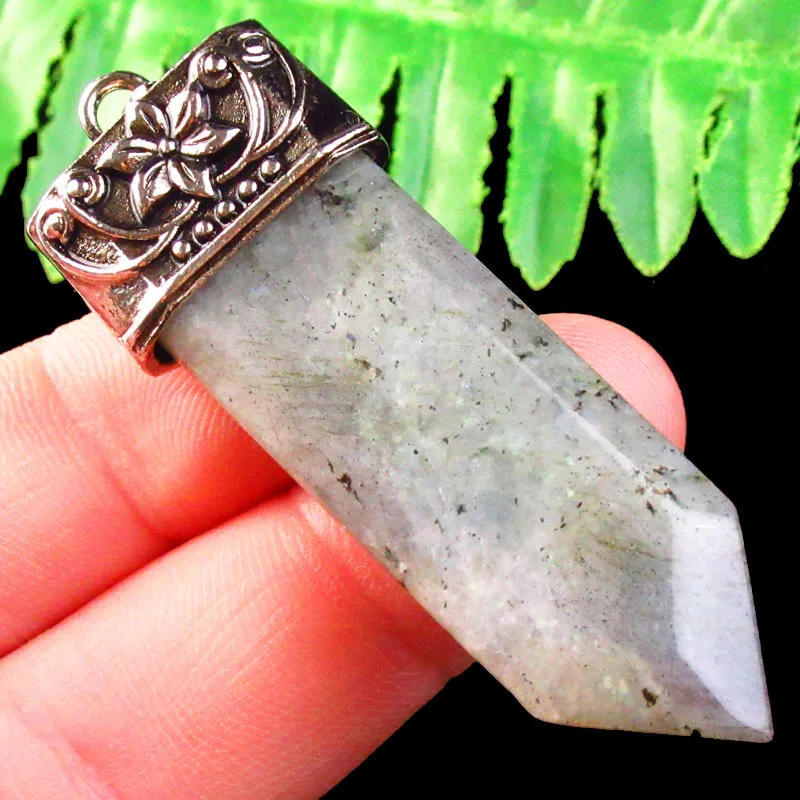 Кулон из натурального Лабрадорита опал Опалит и аметиста|Шармы| |