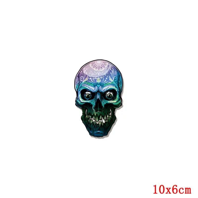 Панк ветка роза любовь теплопередача цветок череп термопередача Сделай Сам