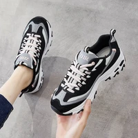 2021 winter women sneakers platform luxury leather sport shoes lace up thick bottom casual sneakers chunky ladies shoes brand