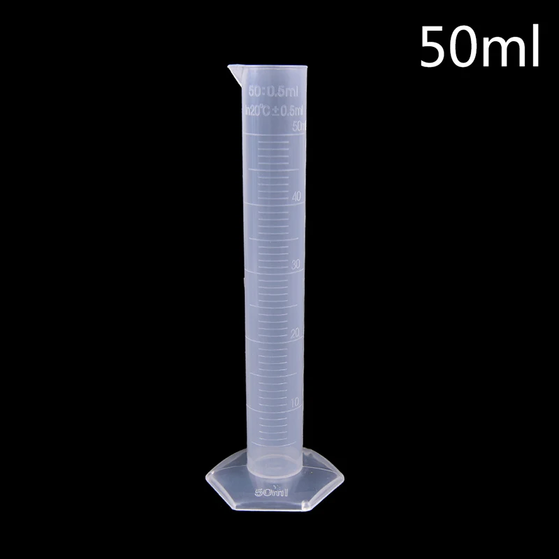 

50ml Plastic Measuring Cylinder Graduated Tools Chemistry Laboratory Cylinder Tools School Lab Supplies