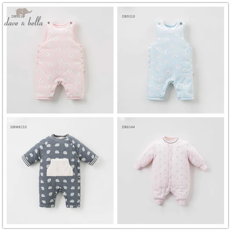 Dave bella/зимний детский хлопковый комбинезон для новорожденных Одежда младенцев