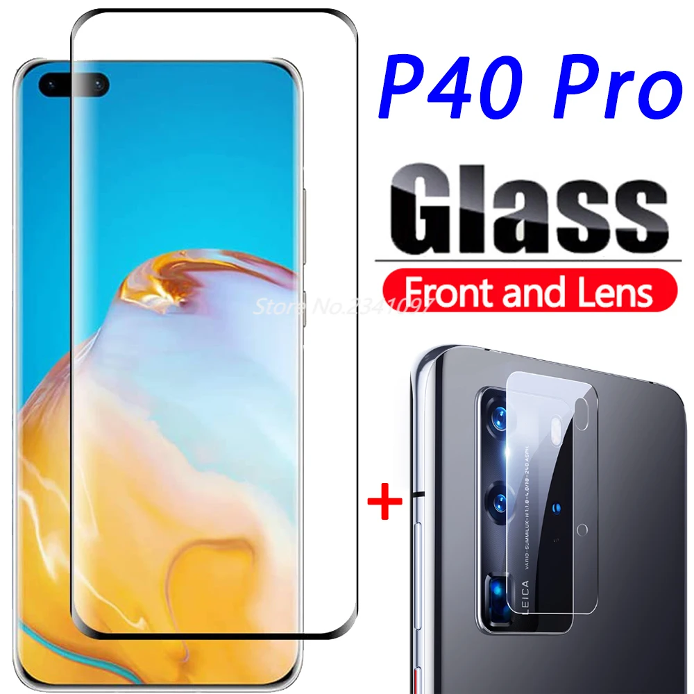 

P40 Pro Glass Screen Protector for Huawei P40pro Plus P 40 40pro Tempered Glas 5G Pro+ with Camera Lens Protective Film 2in1 9h
