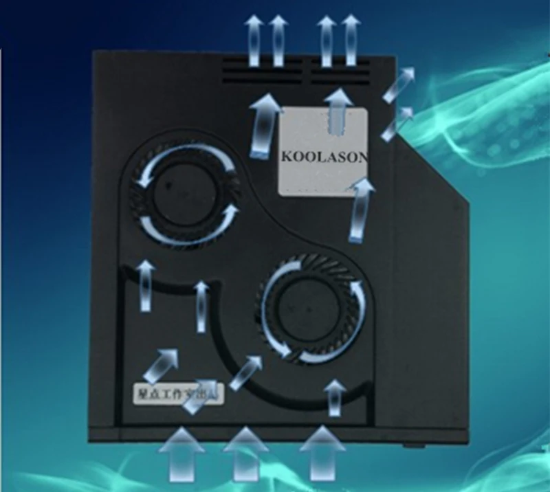 KOOLASON 12,7 мм ноутбук оптический CD rom привод модифицированный охлаждающий кулер SATA Тихая Регулируемая скорость турбо вентиляторы радиатор