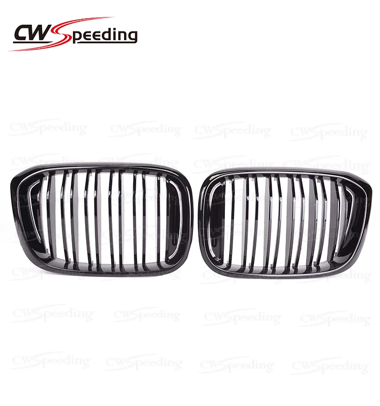 УГЛЕРОДНЫЙ M Цвет Черный 2 линии двойная планка решетка гриль для 2018-2019 BMW X серии X3