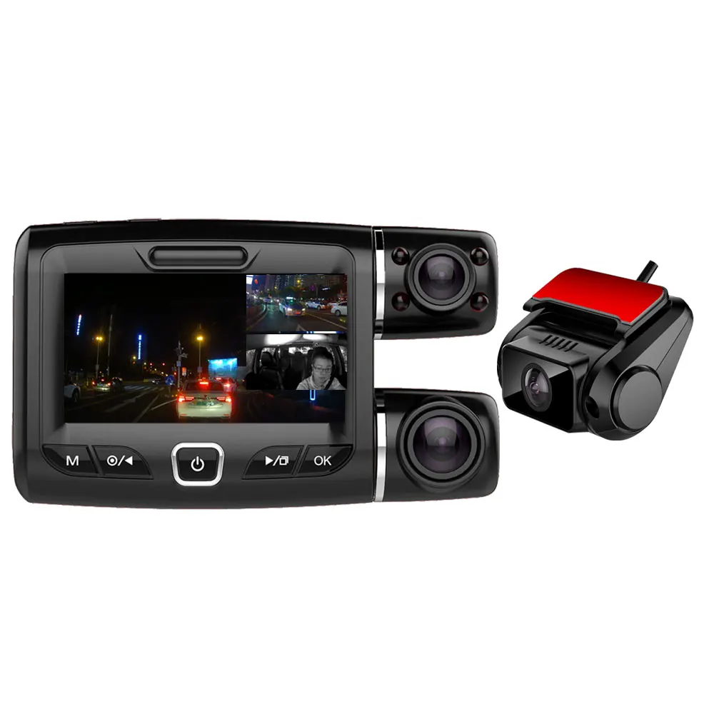 Автомобильный видеорегистратор Wi Fi GPS ADAS Dashcam три двухканальных Full HD 1080 P для