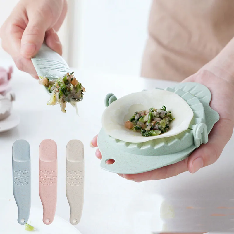 Клецки Jiaozi чайник Плесень Для кухни пшеничная соломенная ложка набивка