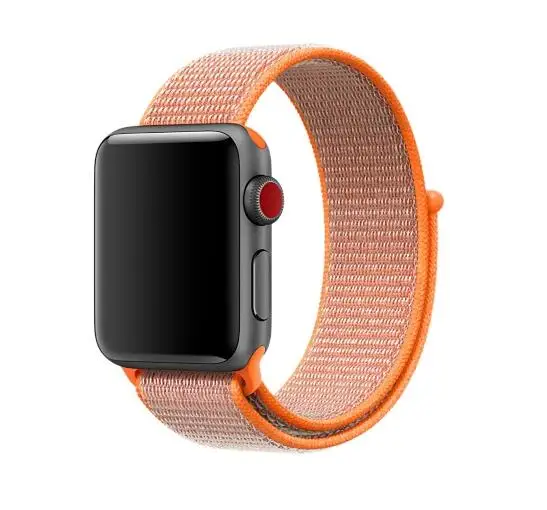 orange Горячая цветной нейлоновый ремешок для Apple Watch серии 4 44 мм 40 мм ремешок для часов спортивные полосы для iwatch 42 мм 38 мм 3 2 1 серия 5 - Цвет ремешка: orange