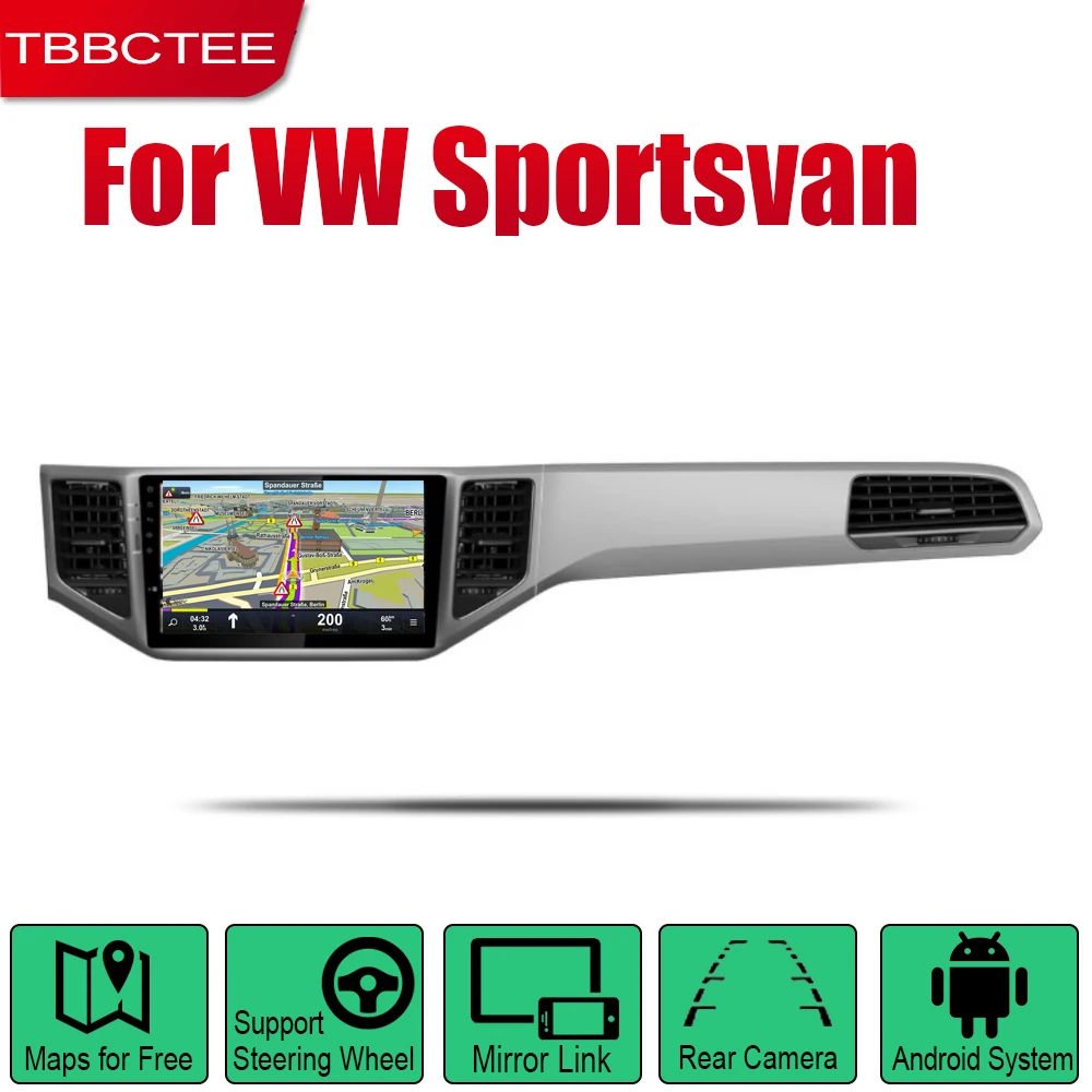 Автомагнитола TBBCTEE на Android стерео GPS-навигация для Volkswagen VW Sportsvan 2016-2019 Bluetooth Wi-Fi
