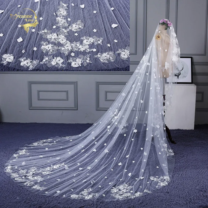 Горячая Распродажа настоящая фотография Соборная Фата для невесты полная