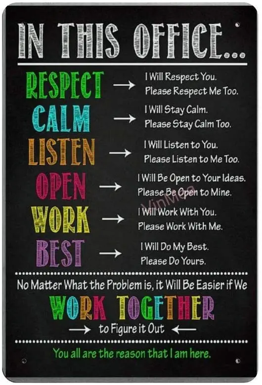 

Work Together to Figure It Out Retro Metal Tin Sign Plaque Poster Wall Decor Art Shabby Chic Gift Suitable 12x8 Inch