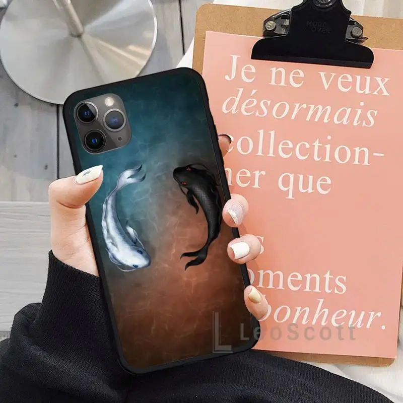 

Art painting aesthetic carp Phone Case for iPhone 11 12 mini pro XS MAX 8 7 6 6S Plus X 5S SE 2020 XR