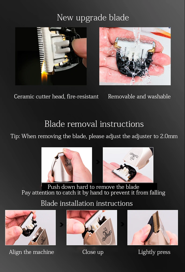 

Professional Pet Dog Hair Trimmer Animal Grooming Clippers Cat Cutter Machine Shaver Electric Scissor Clipper 110-240V