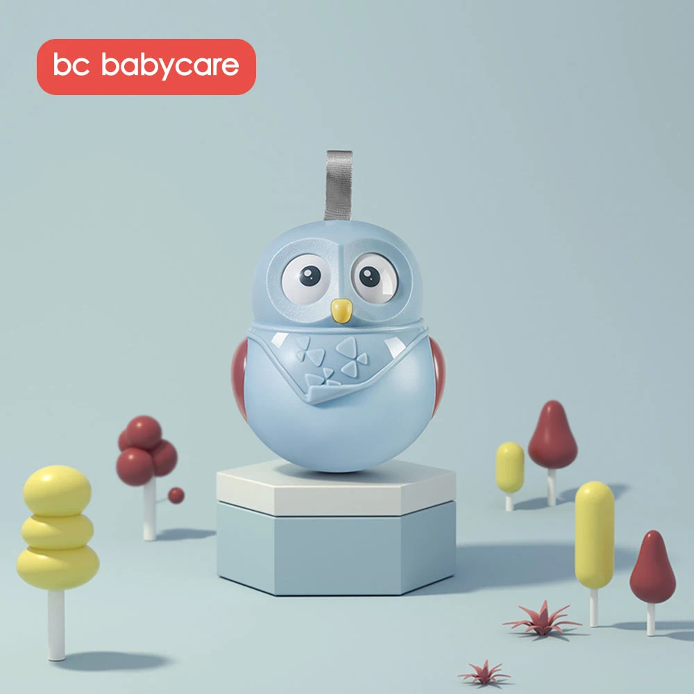 

BC Babycare Cute Nodding Moving Eyes Owl Rattle Baby Hang Tumbler Toys Newborn Educational Tumbler With Bell Toys Children Kid