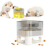 1 2l automatic pets dog feeder dry food dispensing leakage toy treat dispenser slow eating bowl for dogs cats chiens accessories