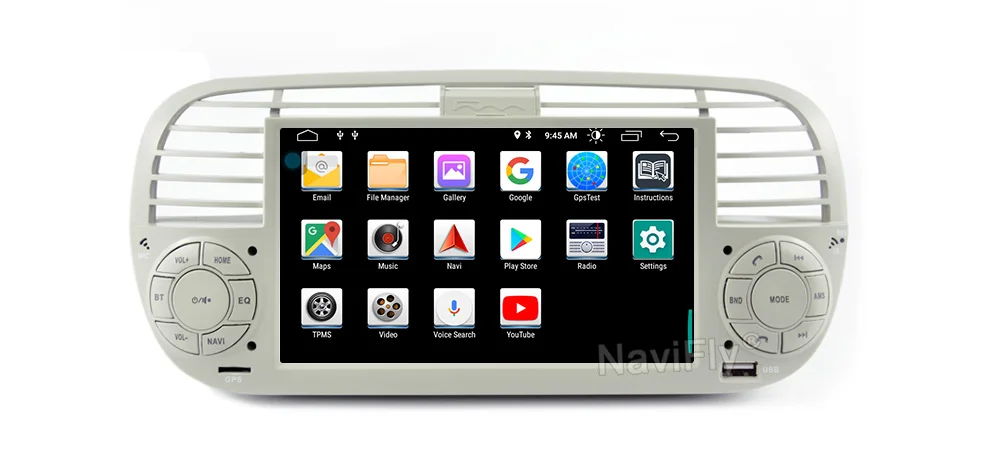 NaviFly ips экран DSP 2 din android 9,0 автомобильный multimidia gps навигатор для FIAT 500 аудио радио авто стерео аудио автомобиля