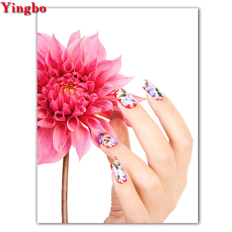 5D DIY Алмазная вышивка Мода для ногтей красота алмазная живопись полная