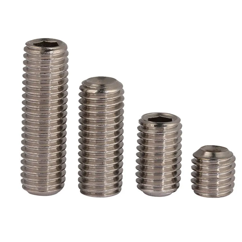 

Hex Socket Set Screws Grub Screw Concave Set Screw hexagon Socket Screw Internal Hex Drive Cup-Point Set Screws 304