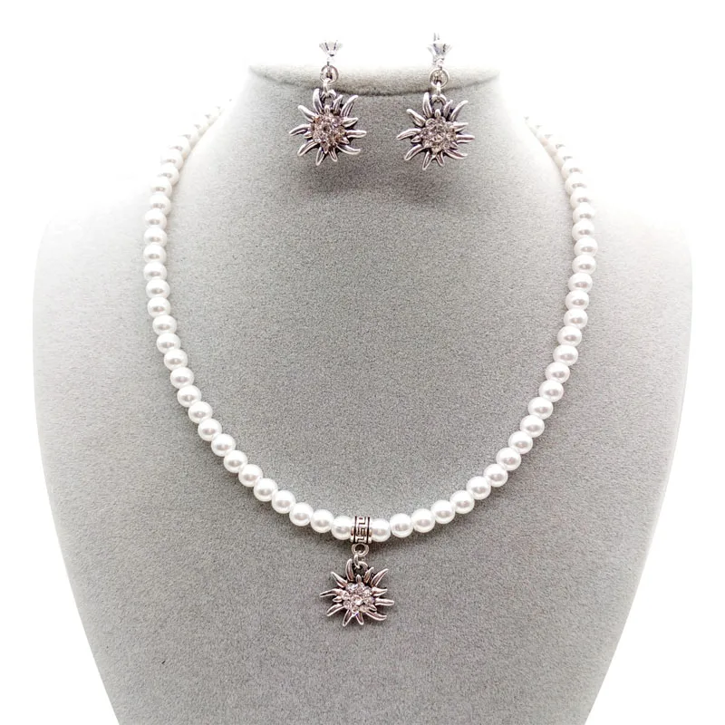 Простые высокие блестящие ручной работы с искусственным жемчугом ожерелье