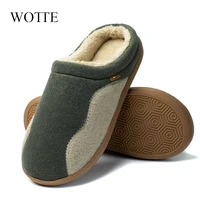 big size 4950 mens slippers home winter indoor warm shoes thick bottom plush keep warm house slippers man cotton shoes new